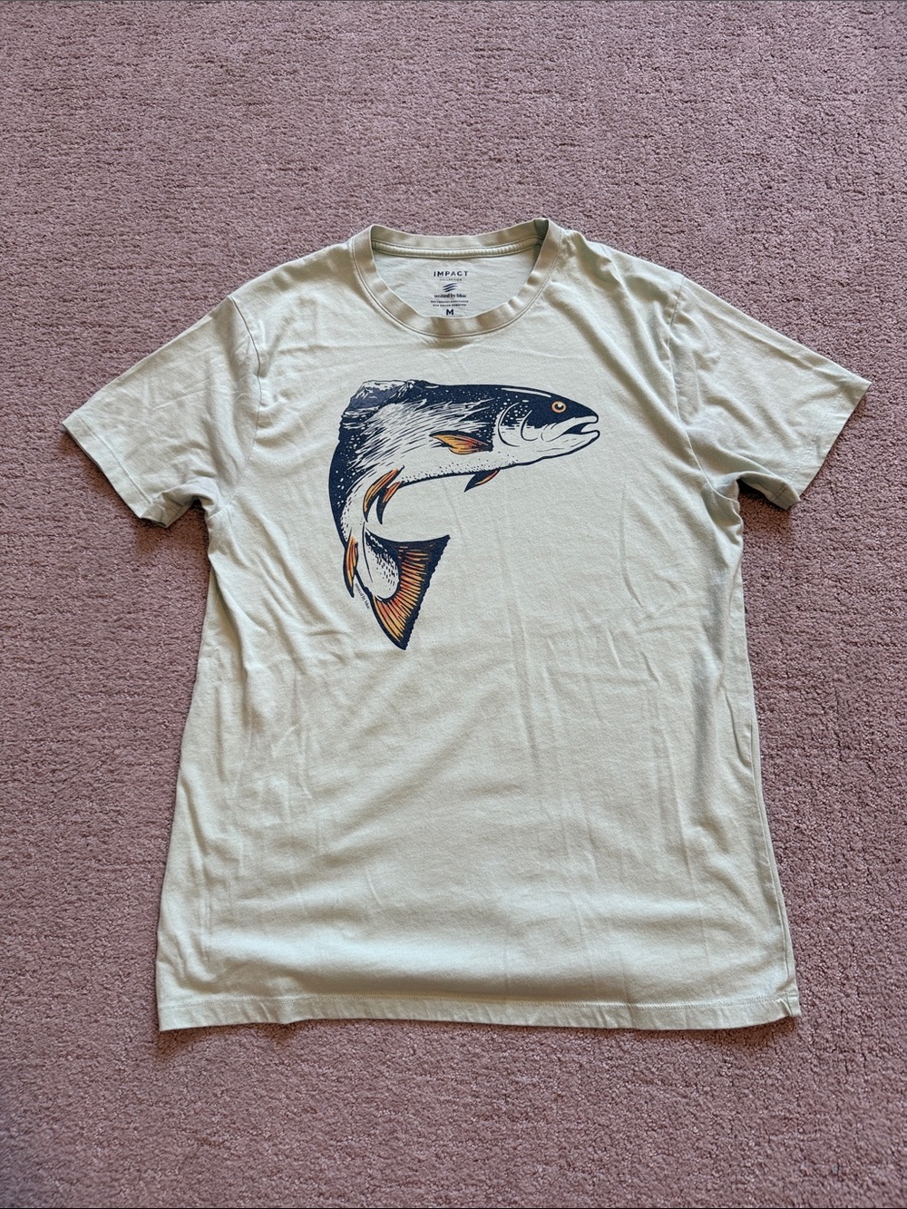 United by Blue Men’s Medium T-Shirt with Fish Mountain Print